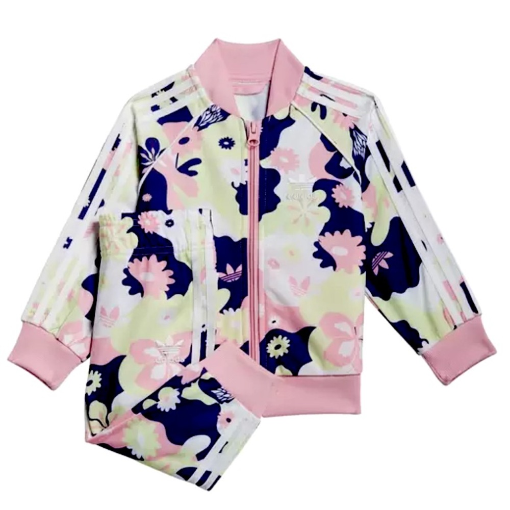 NWT Adidas Originals Toddler Flower Print Set, 3T